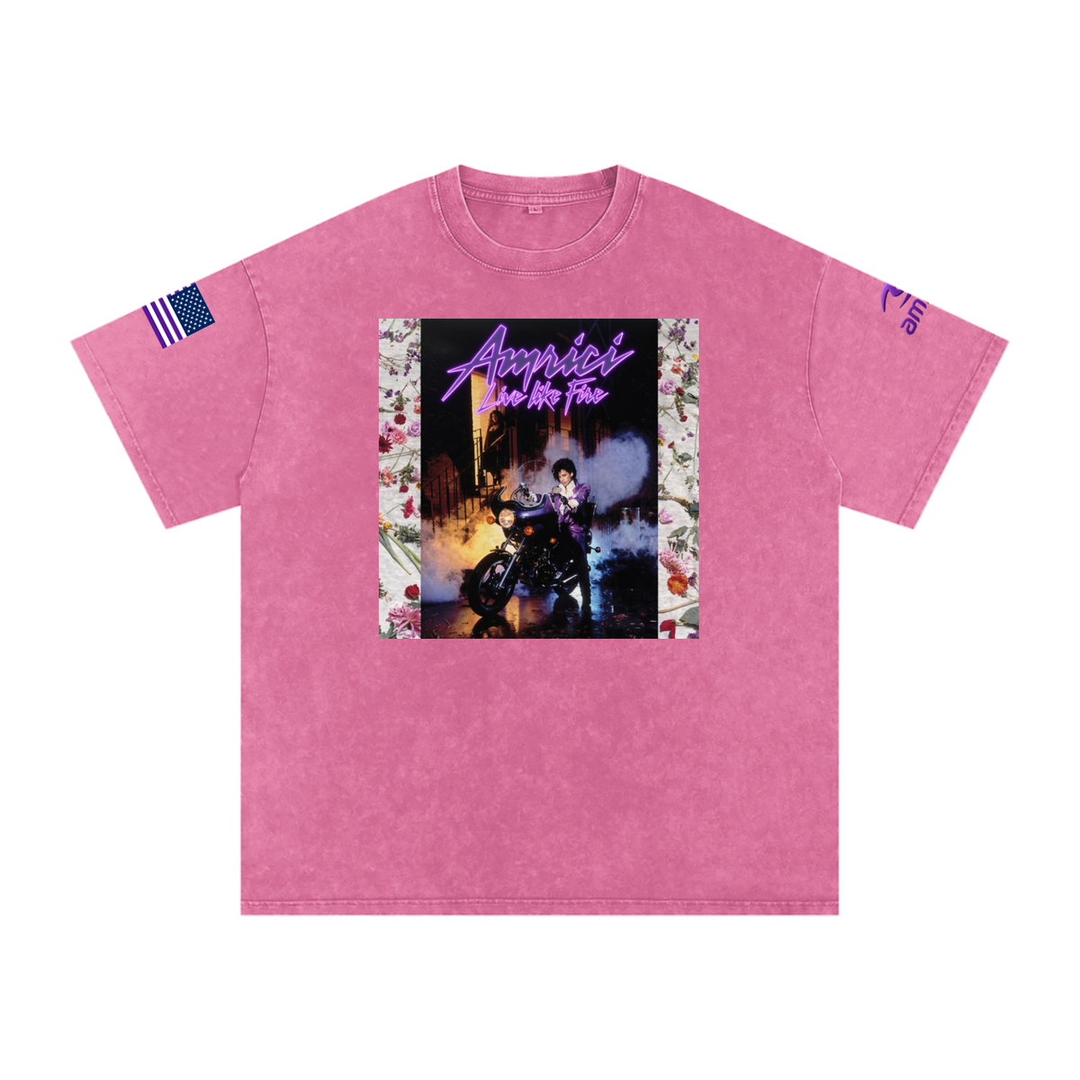 THE BLAST Snow Washed Oversized Cotton T-Shirt