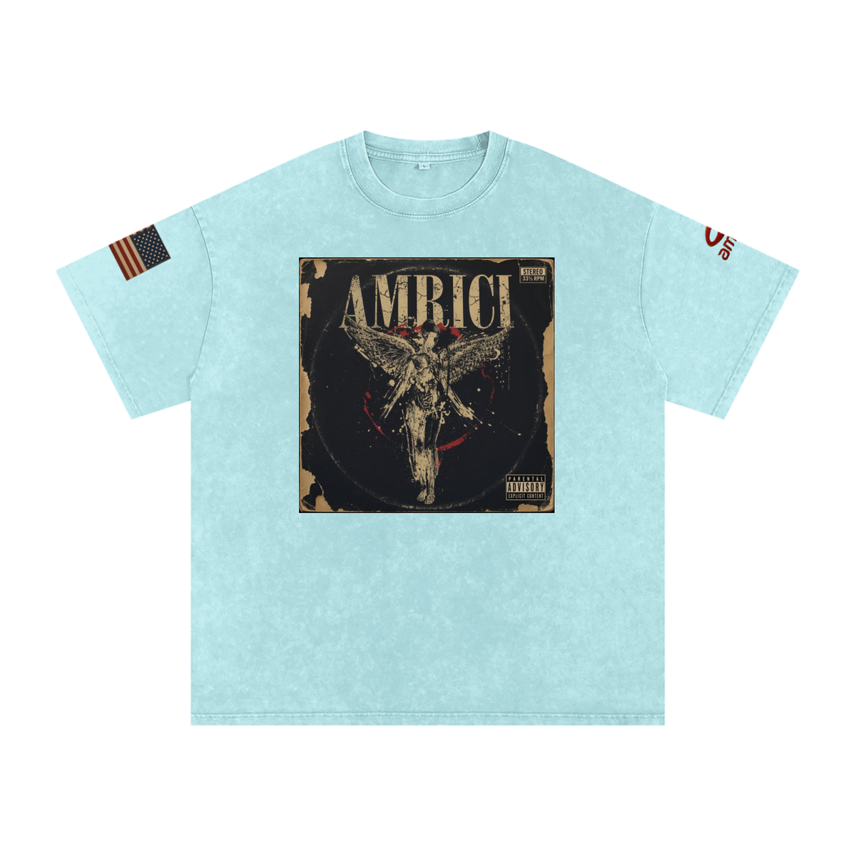 THE BLAST Snow Washed Oversized Cotton T-Shirt