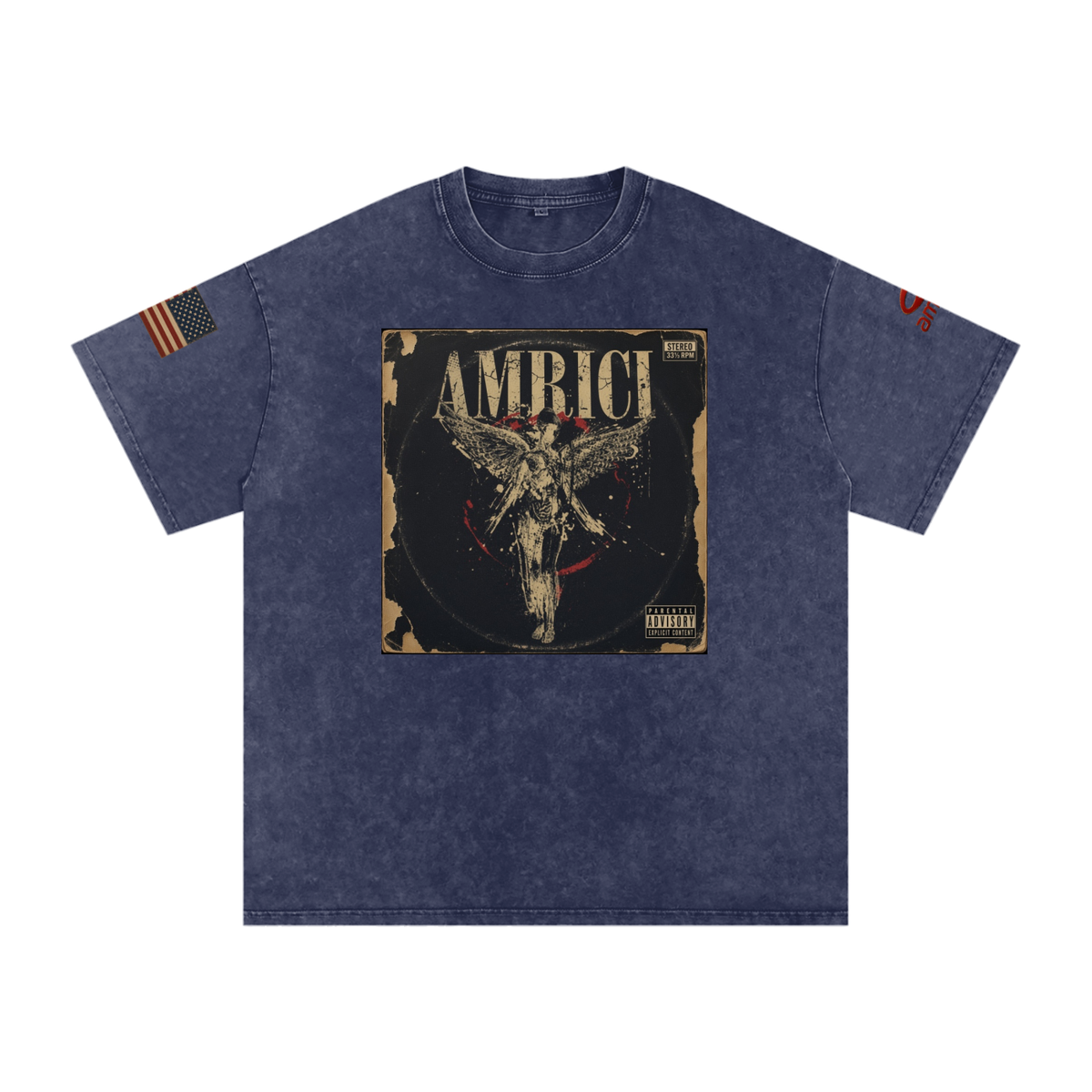 THE BLAST Snow Washed Oversized Cotton T-Shirt