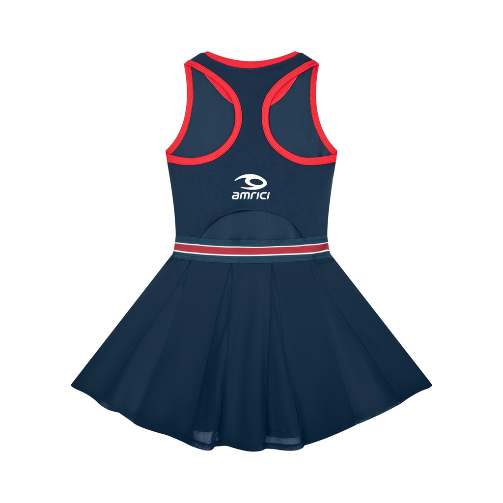THE RAY Women's Color Block A-Line Sleeveless Dress