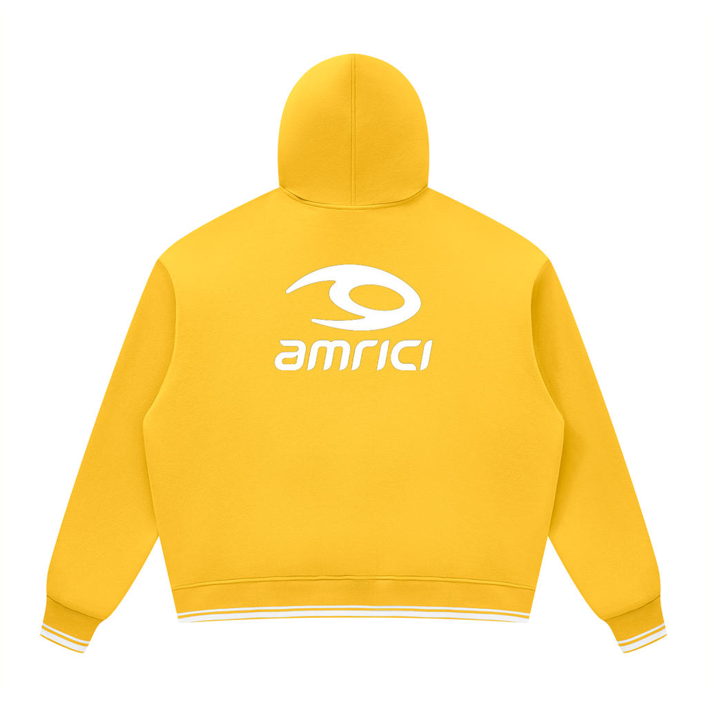 THE  CINDER Unisex Oversized Color Block Fleece Sun-Hoodie