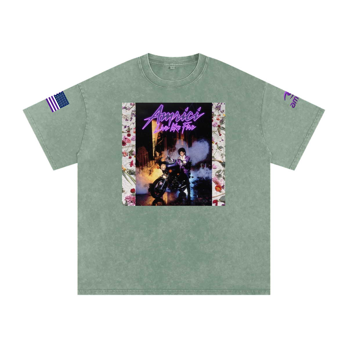 THE BLAST Snow Washed Oversized Cotton T-Shirt