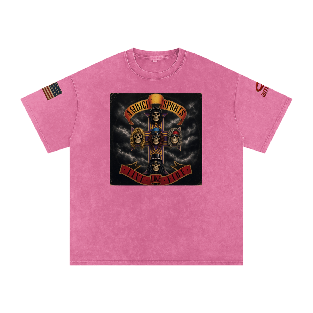 THE BLAST Snow Washed Oversized Cotton T-Shirt