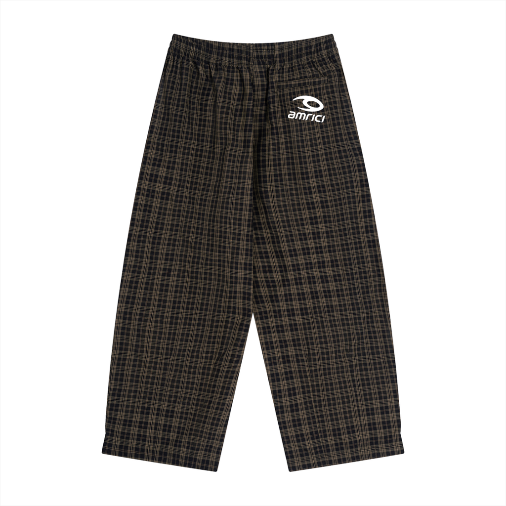 THE HEAT Unisex Plaid Wide Track Leg Pants