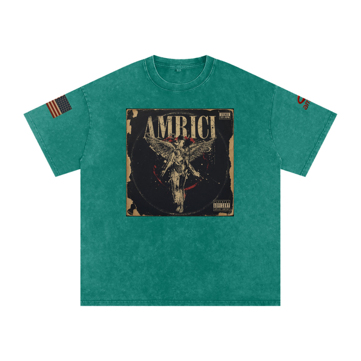 THE BLAST Snow Washed Oversized Cotton T-Shirt