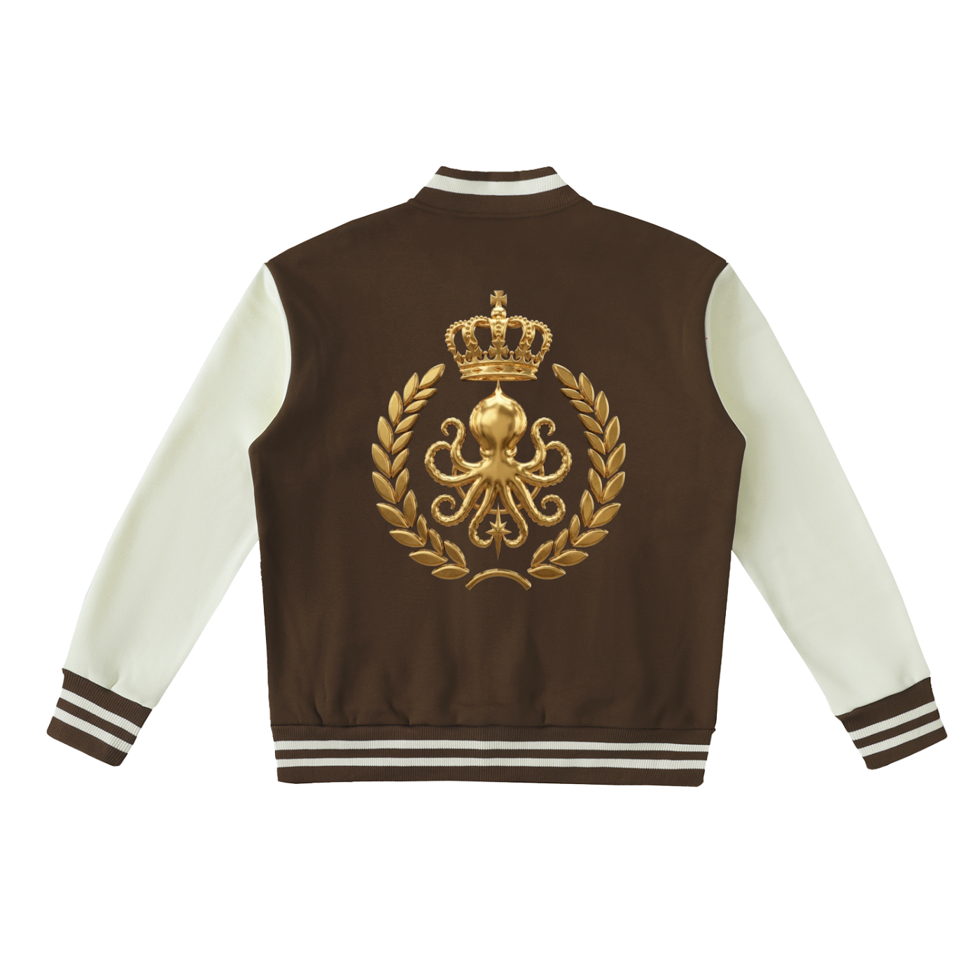 Two-Tone Fleeced Varsity Jacket