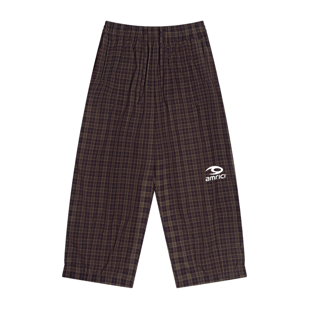 THE HEAT Unisex Plaid Wide Track Leg Pants