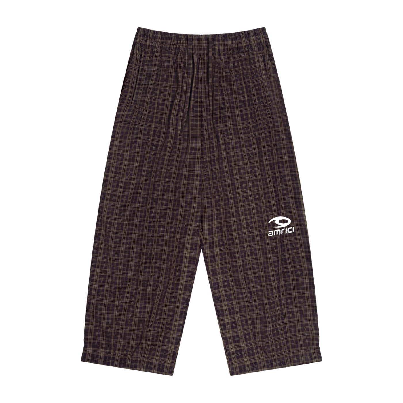 THE HEAT Unisex Plaid Wide Track Leg Pants
