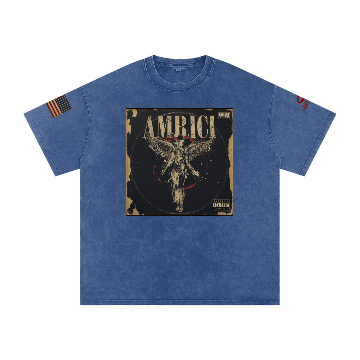 THE BLAST Snow Washed Oversized Cotton T-Shirt