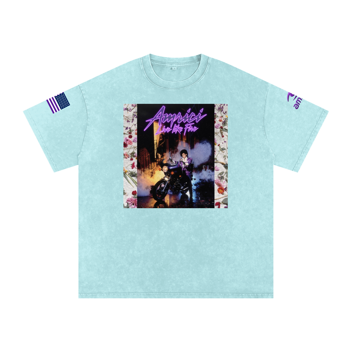 THE BLAST Snow Washed Oversized Cotton T-Shirt
