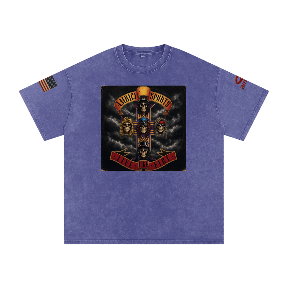 THE BLAST Snow Washed Oversized Cotton T-Shirt
