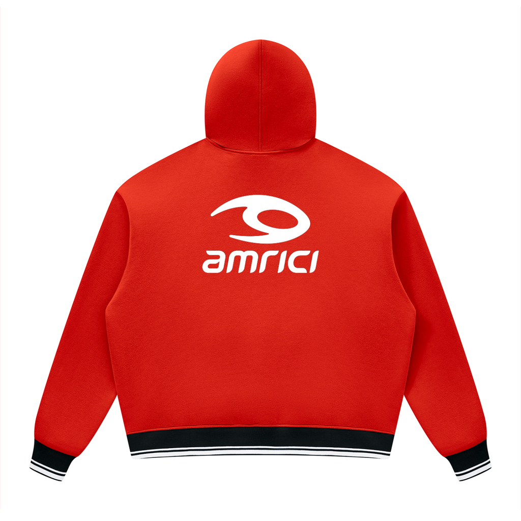 THE  CINDER Unisex Oversized Color Block Fleece Sun-Hoodie