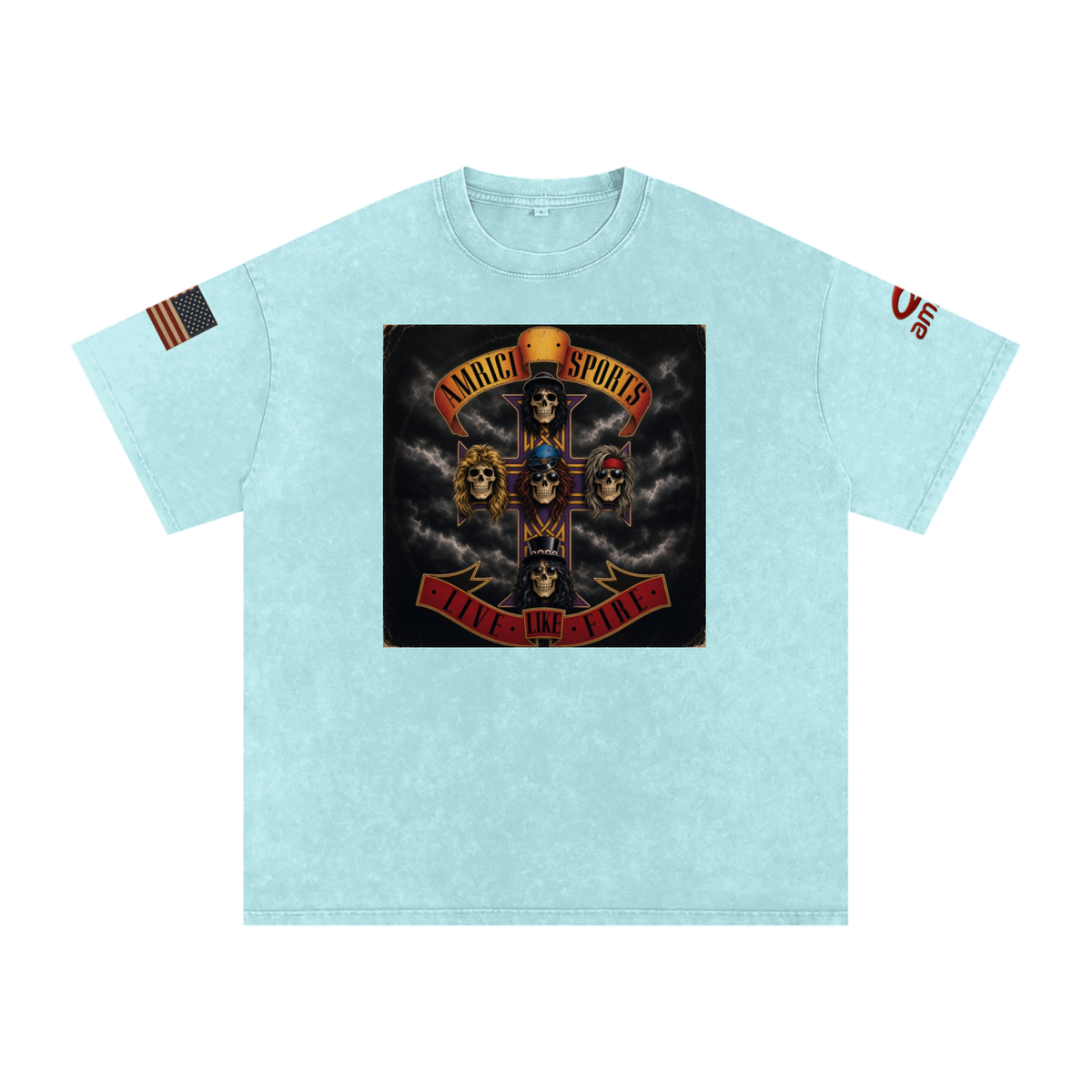 THE BLAST Snow Washed Oversized Cotton T-Shirt