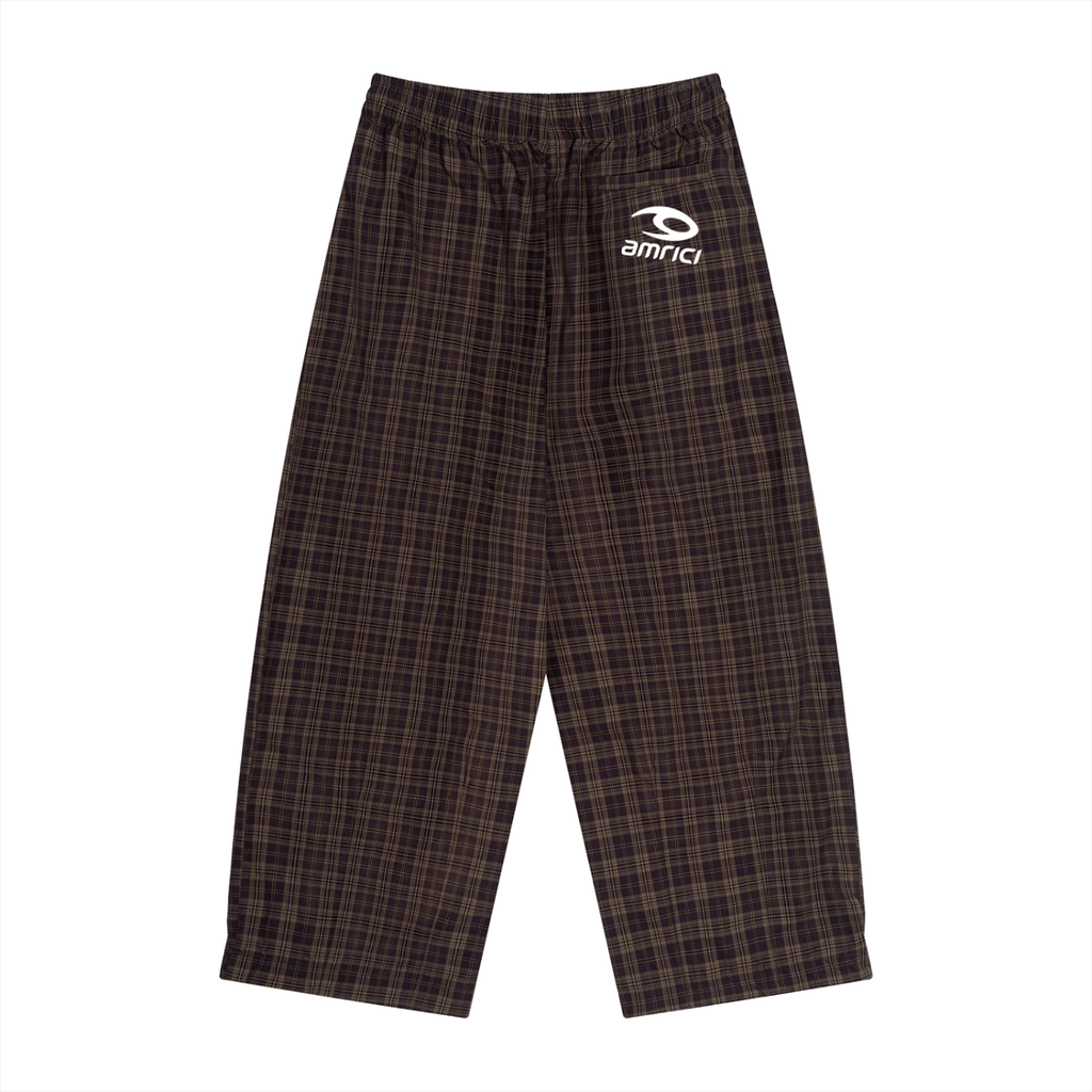 THE HEAT Unisex Plaid Wide Track Leg Pants
