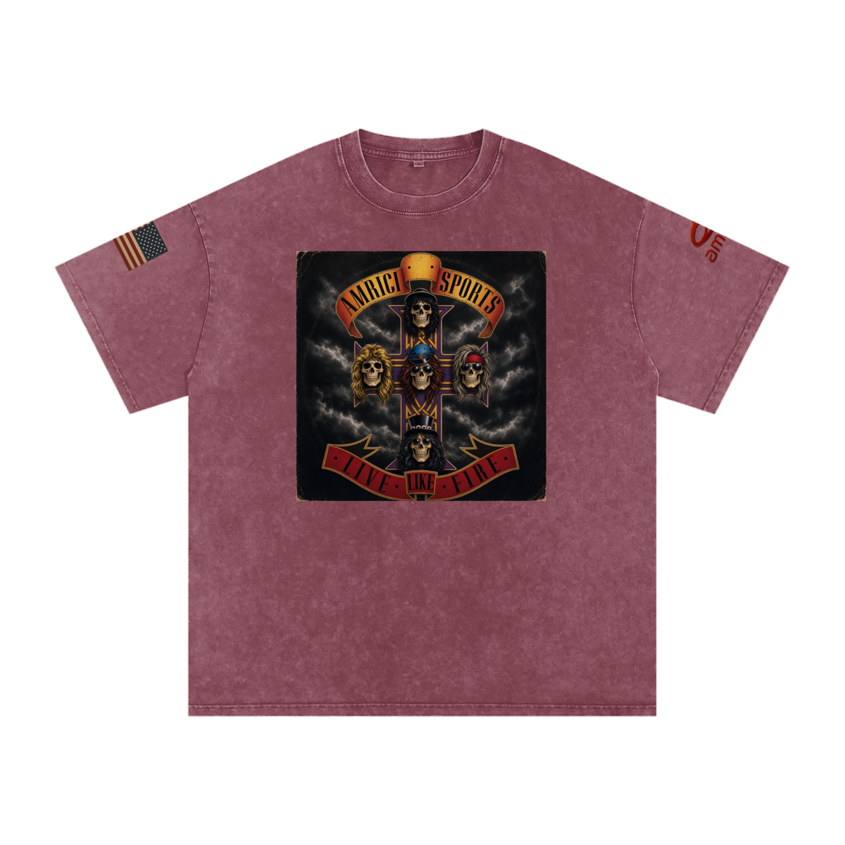THE BLAST Snow Washed Oversized Cotton T-Shirt
