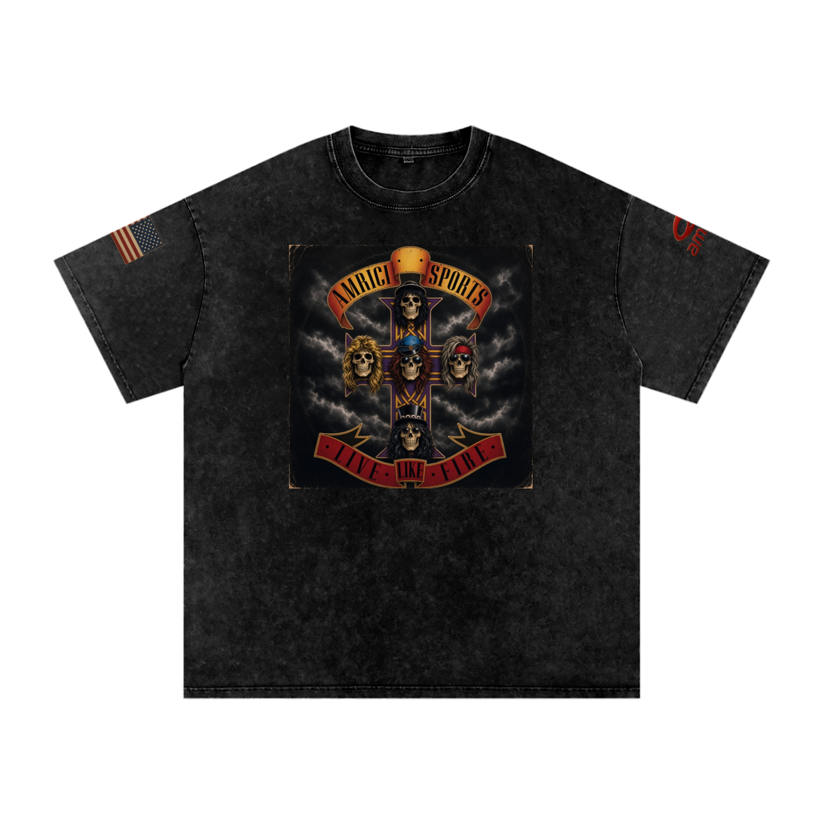 THE BLAST Snow Washed Oversized Cotton T-Shirt
