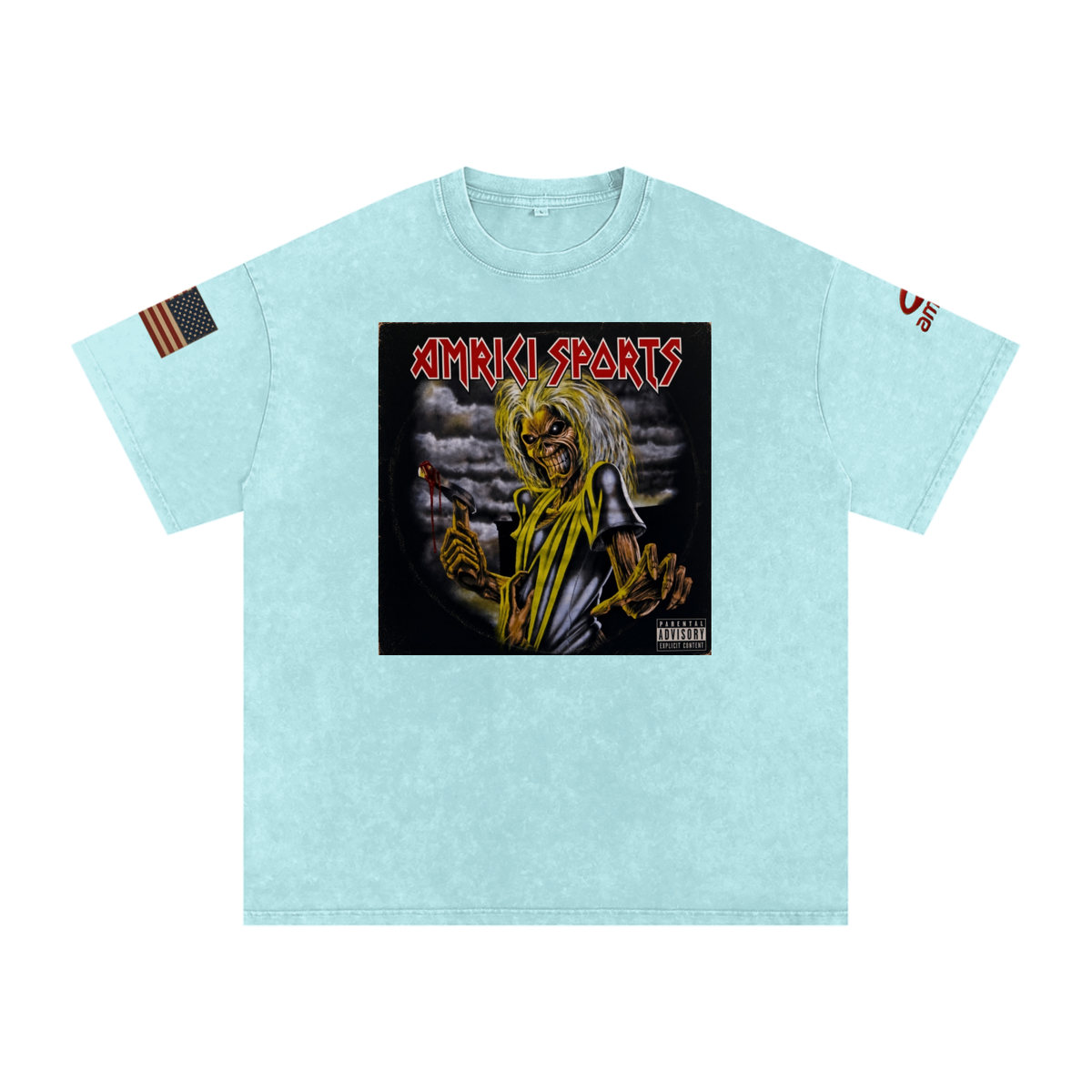 THE BLAST Snow Washed Oversized Cotton T-Shirt