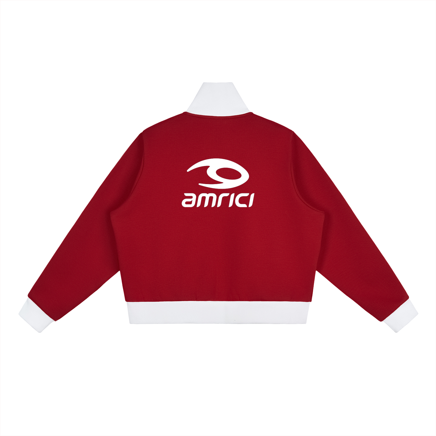 THE SPARK Unisex Side Stripe Fleece Cropped Track Jacket