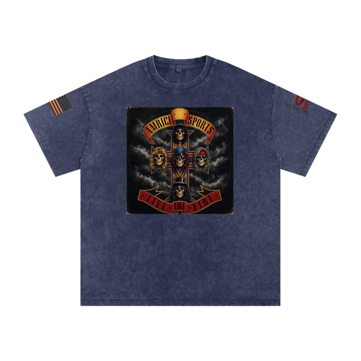 THE BLAST Snow Washed Oversized Cotton T-Shirt