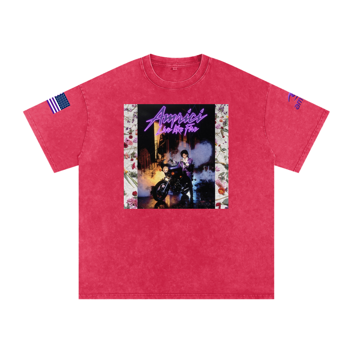 THE BLAST Snow Washed Oversized Cotton T-Shirt