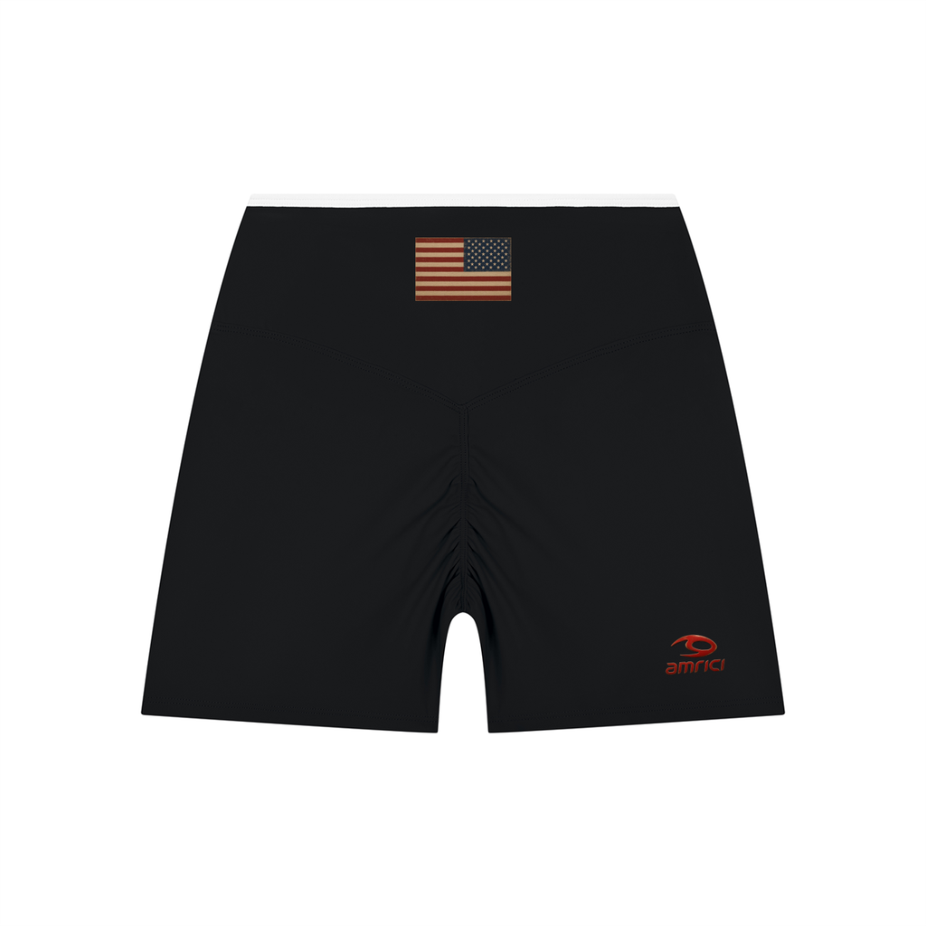 THE ROCK Women’s High Rise Color Block Yoga Shorts