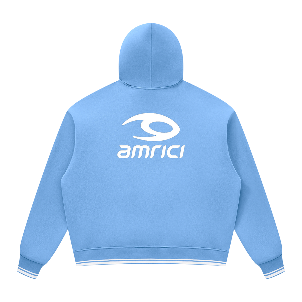 THE  CINDER Unisex Oversized Color Block Fleece Sun-Hoodie