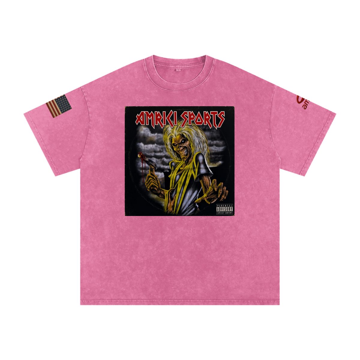 THE BLAST Snow Washed Oversized Cotton T-Shirt