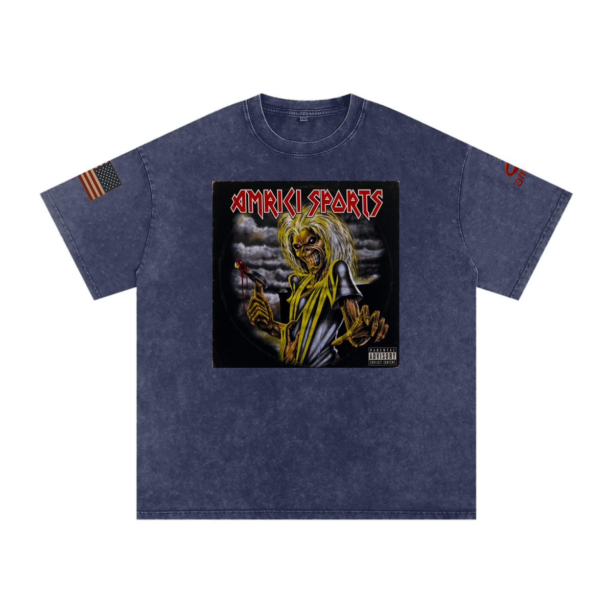THE BLAST Snow Washed Oversized Cotton T-Shirt