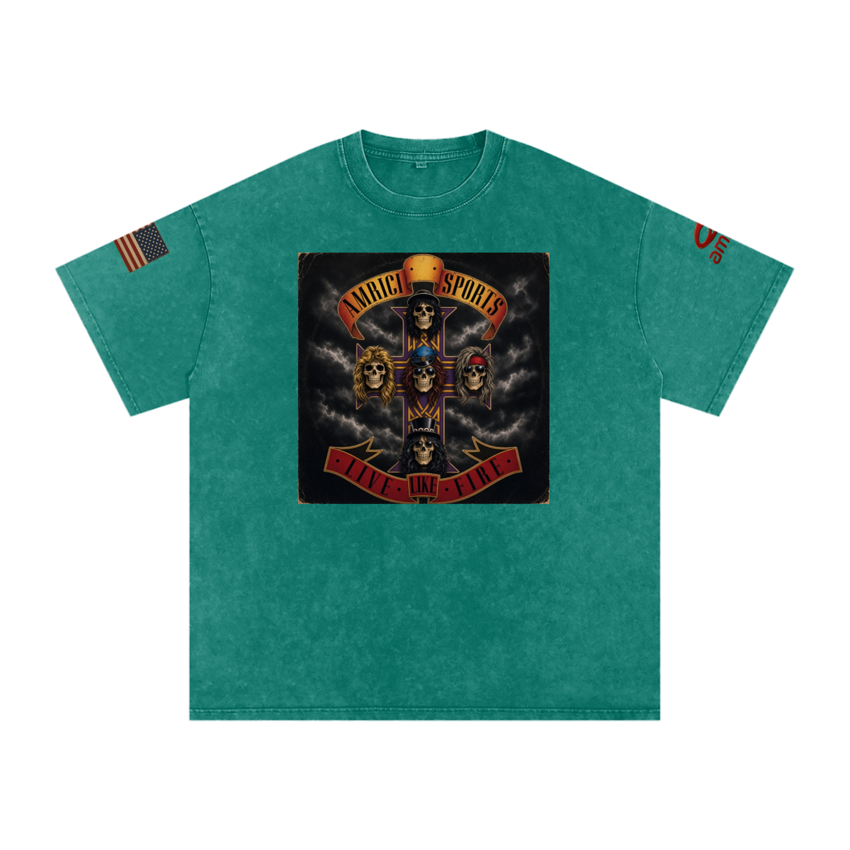 THE BLAST Snow Washed Oversized Cotton T-Shirt