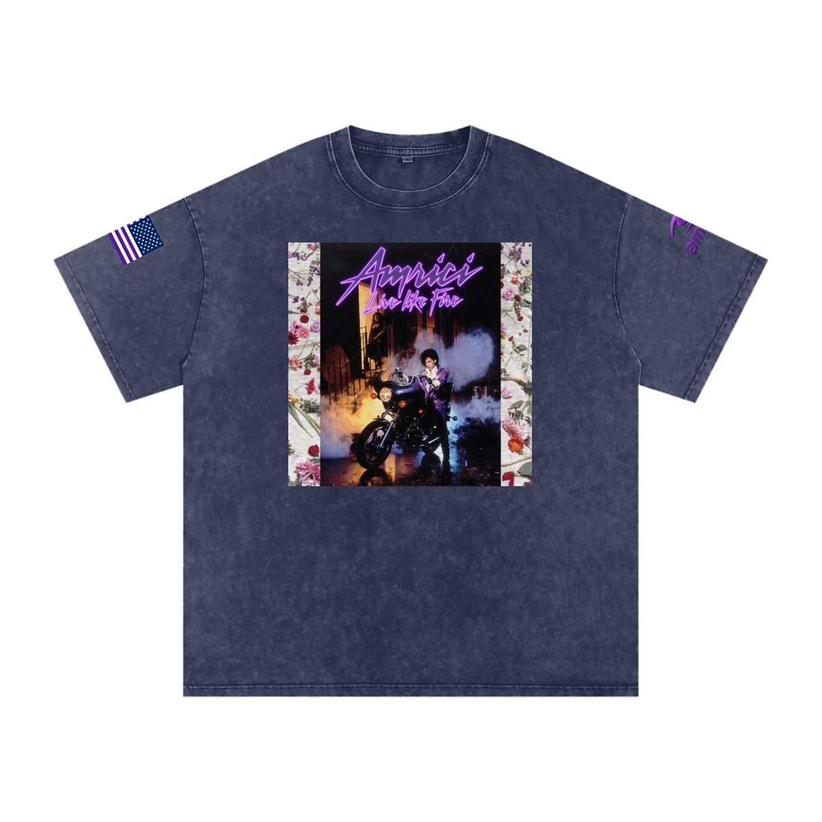 THE BLAST Snow Washed Oversized Cotton T-Shirt