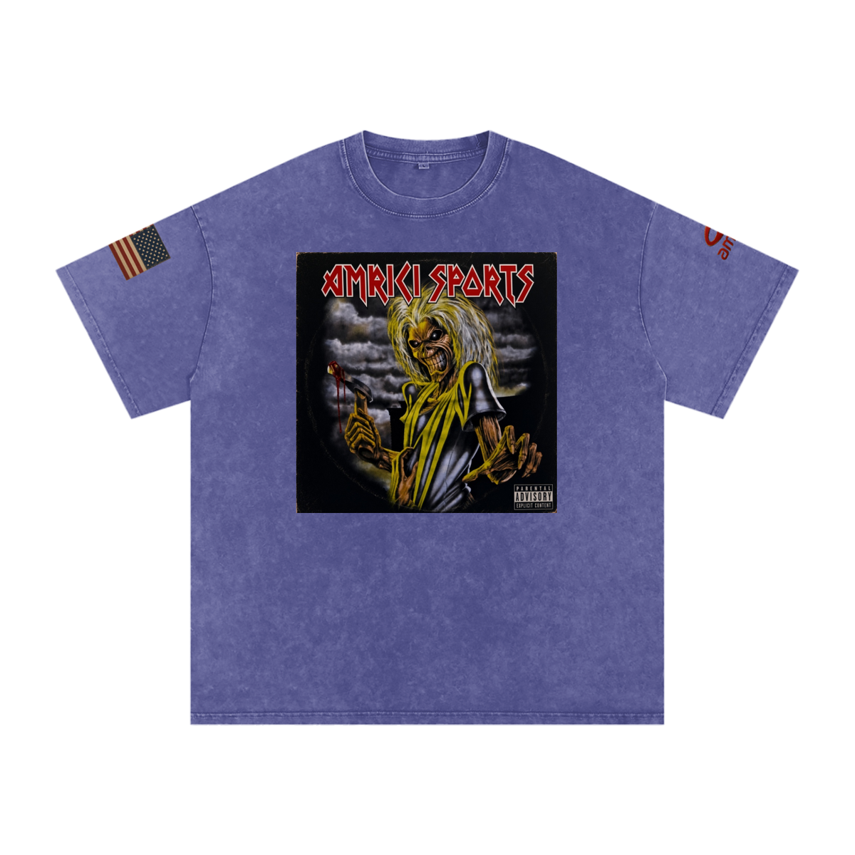 THE BLAST Snow Washed Oversized Cotton T-Shirt