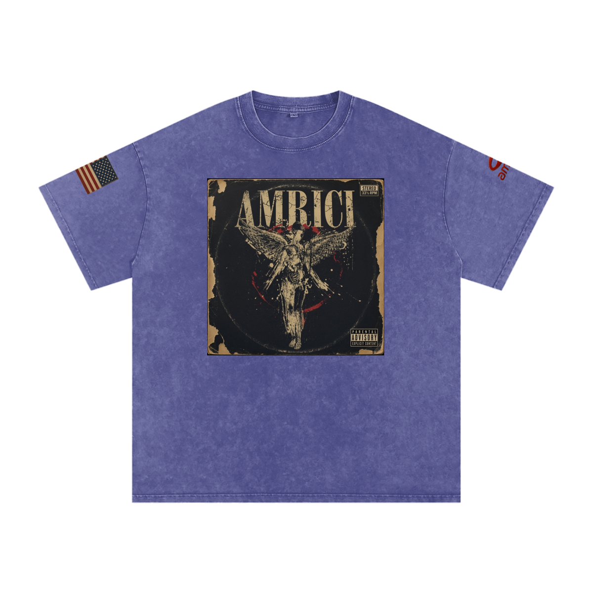 THE BLAST Snow Washed Oversized Cotton T-Shirt