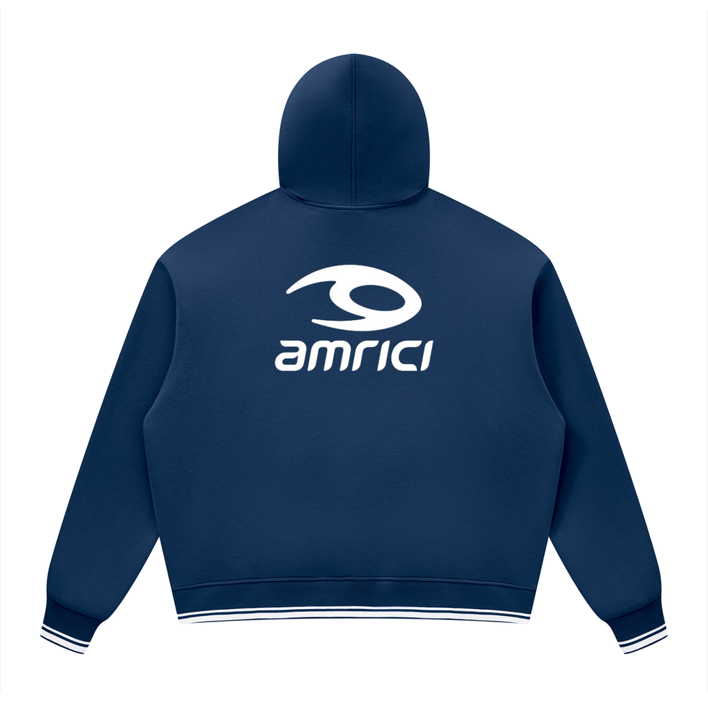 THE  CINDER Unisex Oversized Color Block Fleece Sun-Hoodie