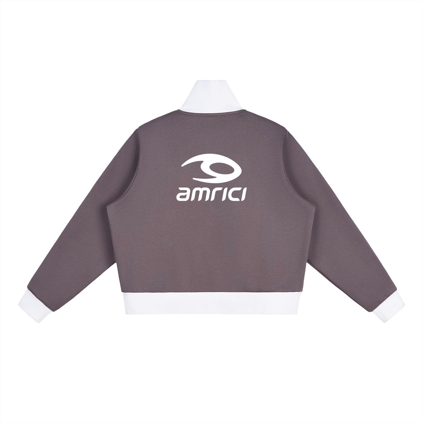 THE SPARK Unisex Side Stripe Fleece Cropped Track Jacket