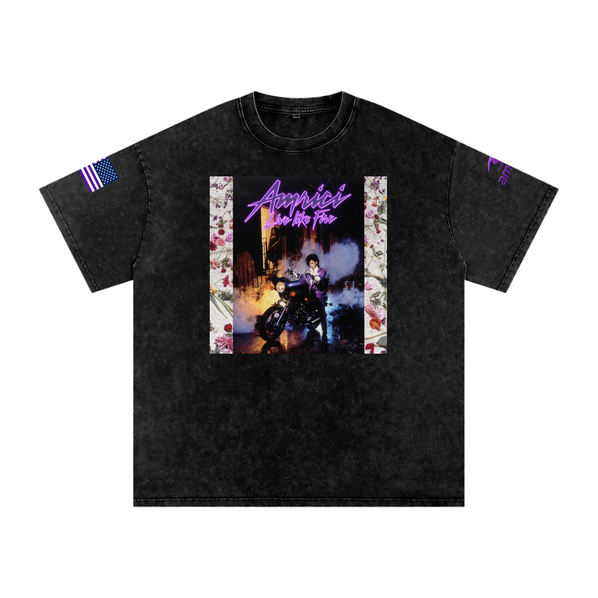 THE BLAST Snow Washed Oversized Cotton T-Shirt