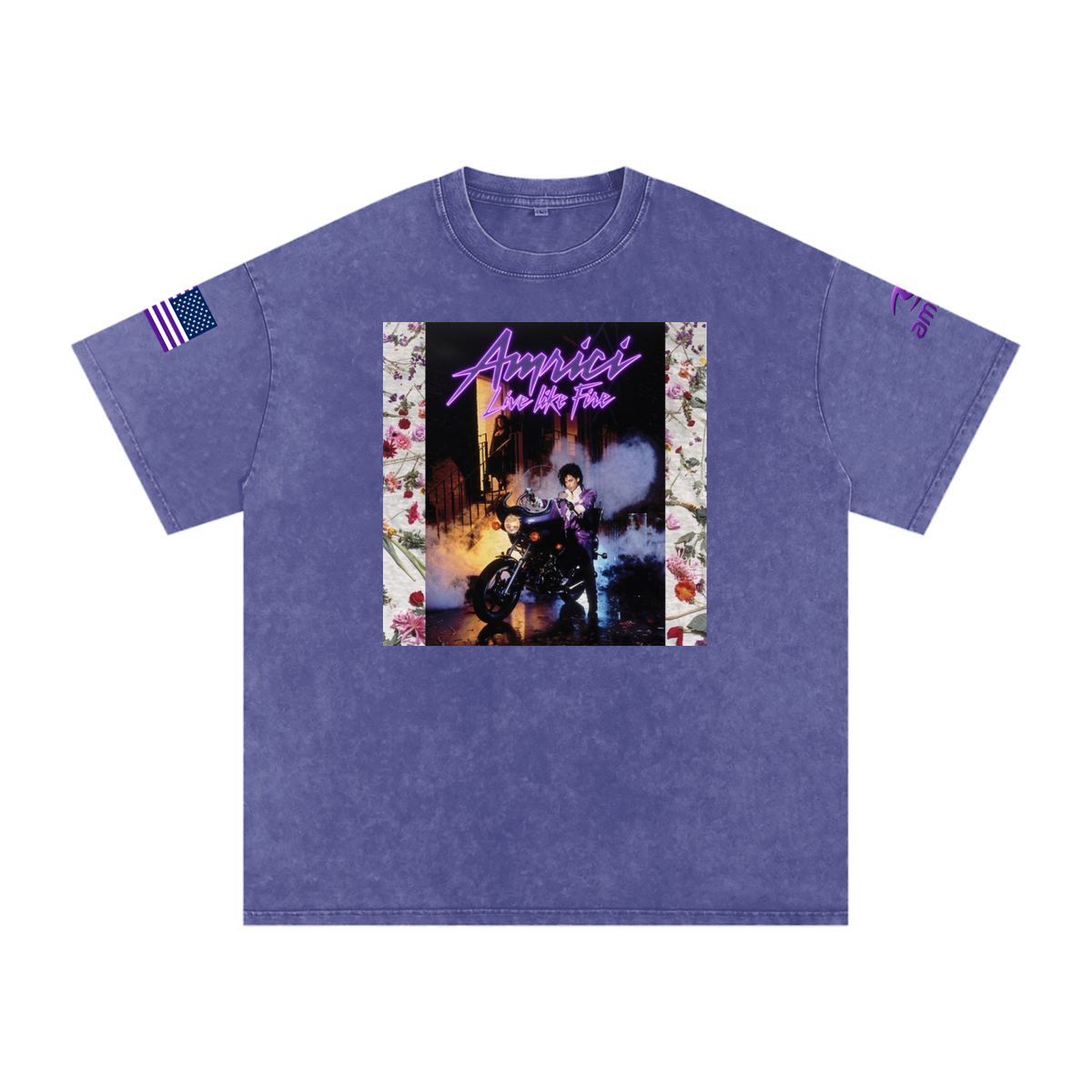 THE BLAST Snow Washed Oversized Cotton T-Shirt