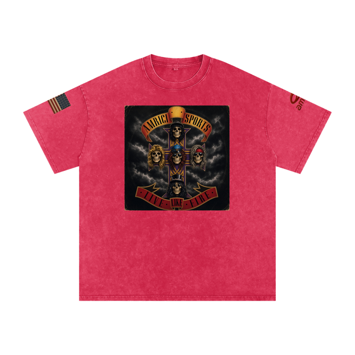 THE BLAST Snow Washed Oversized Cotton T-Shirt
