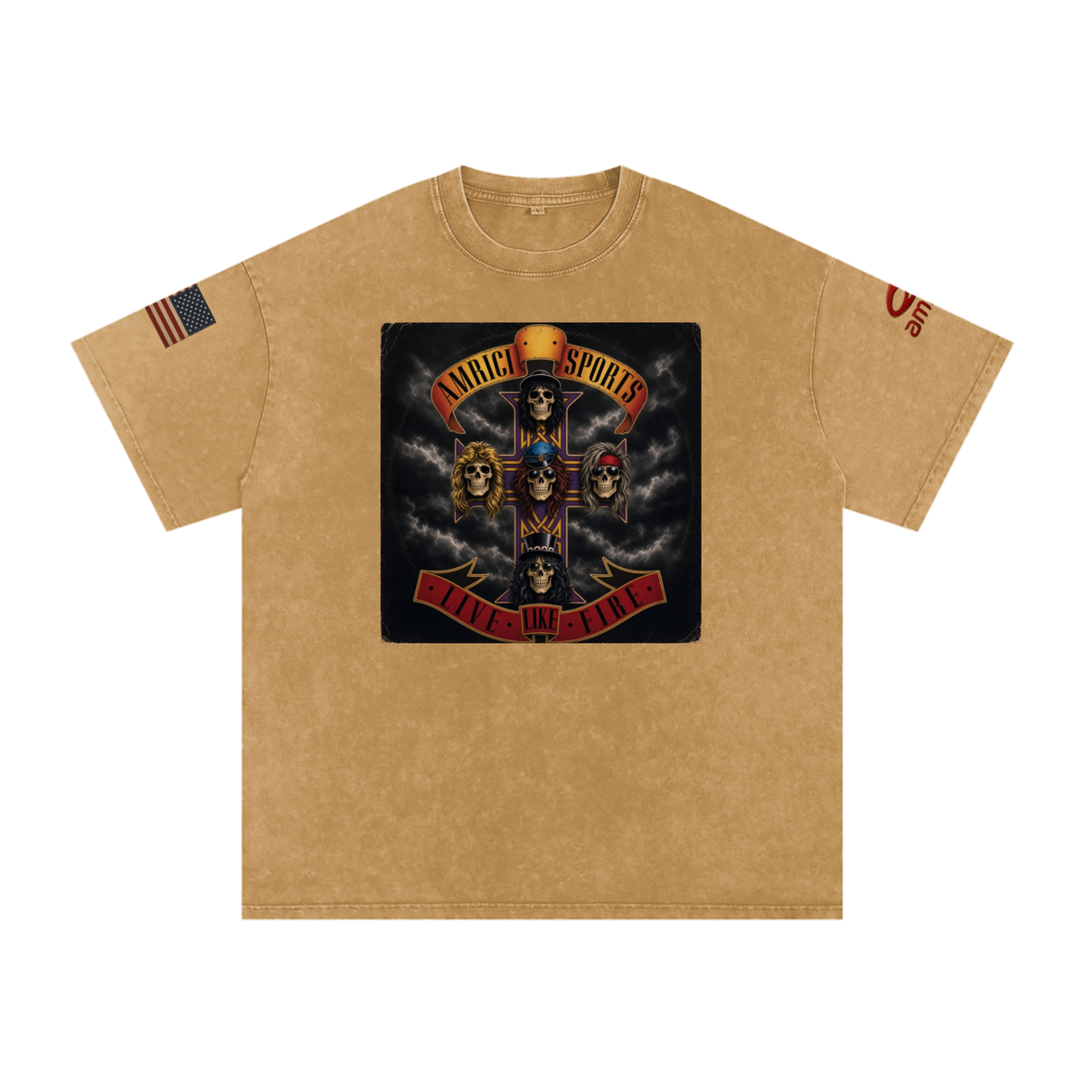 THE BLAST Snow Washed Oversized Cotton T-Shirt