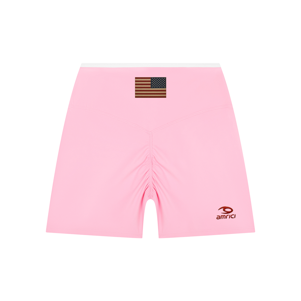THE ROCK Women’s High Rise Color Block Yoga Shorts