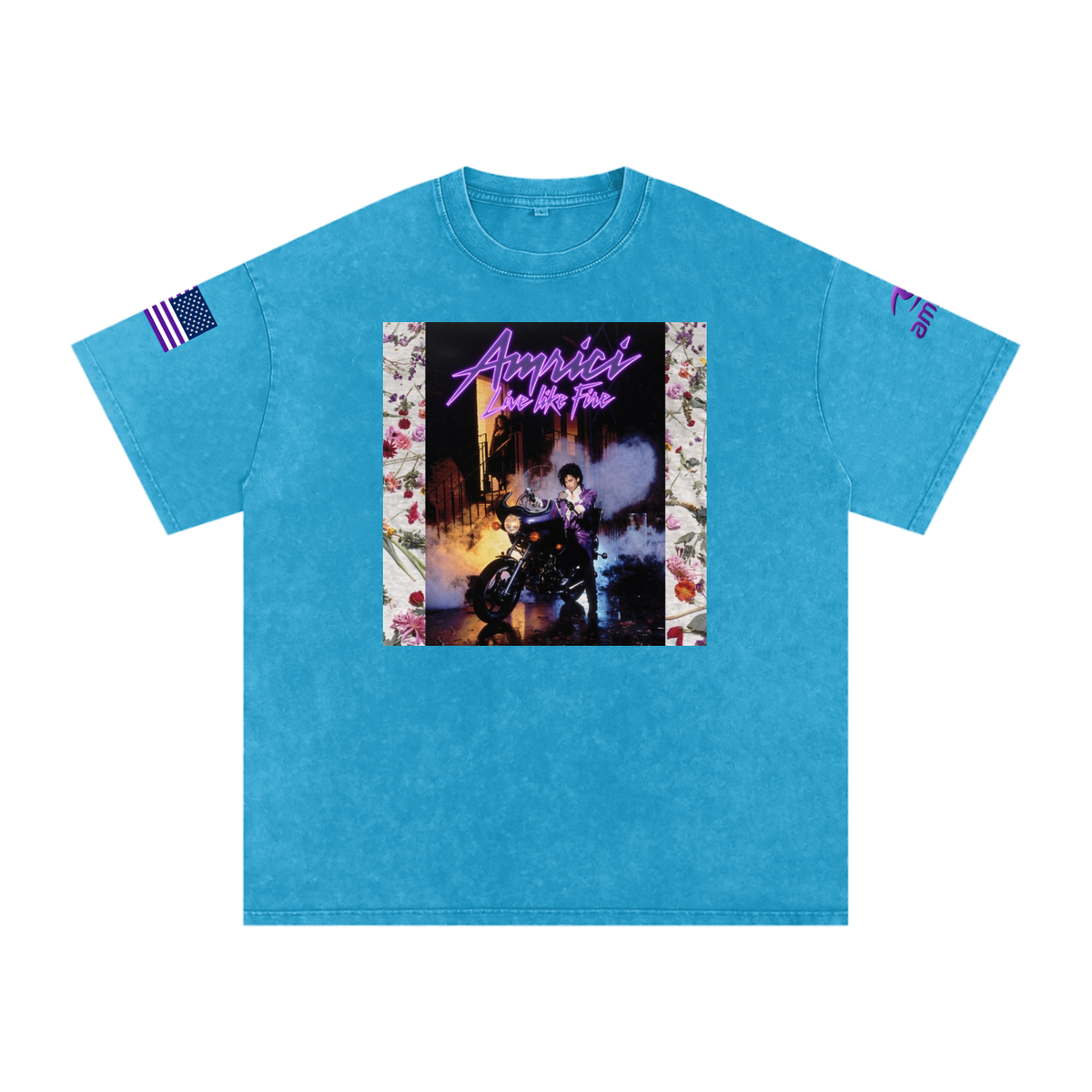 THE BLAST Snow Washed Oversized Cotton T-Shirt