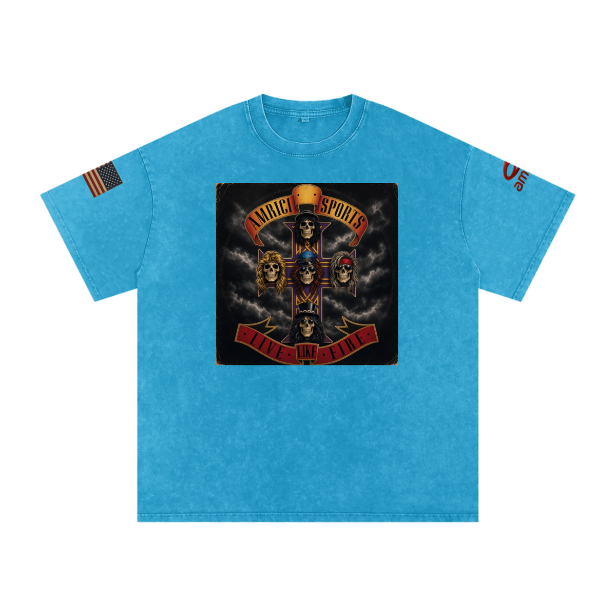THE BLAST Snow Washed Oversized Cotton T-Shirt