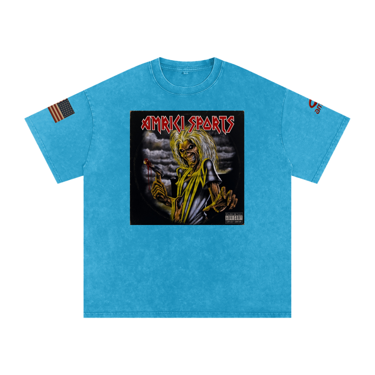THE BLAST Snow Washed Oversized Cotton T-Shirt