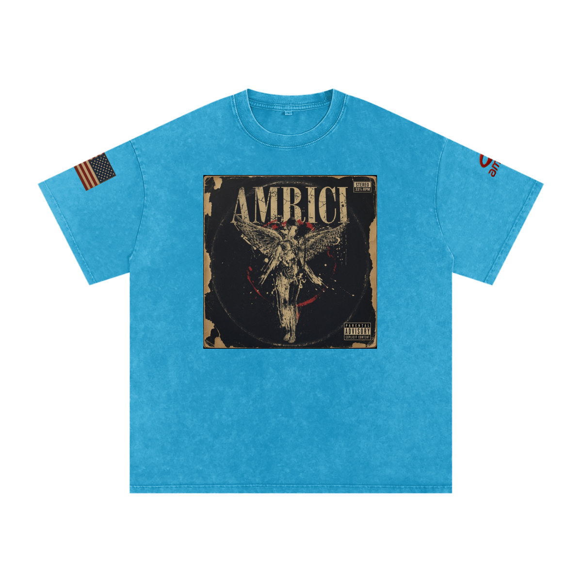 THE BLAST Snow Washed Oversized Cotton T-Shirt