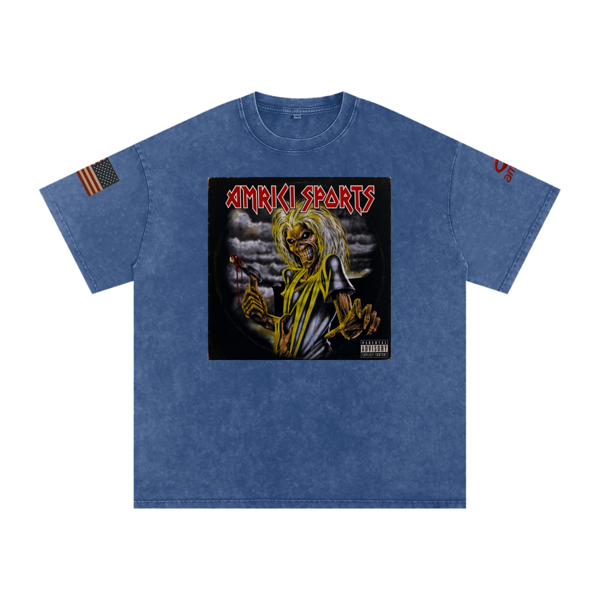 THE BLAST Snow Washed Oversized Cotton T-Shirt