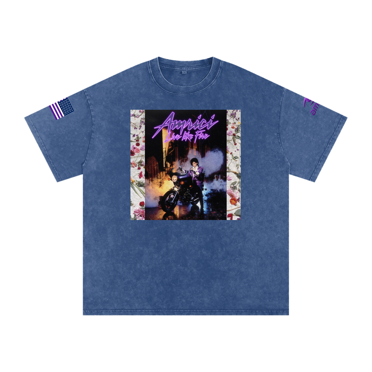 THE BLAST Snow Washed Oversized Cotton T-Shirt