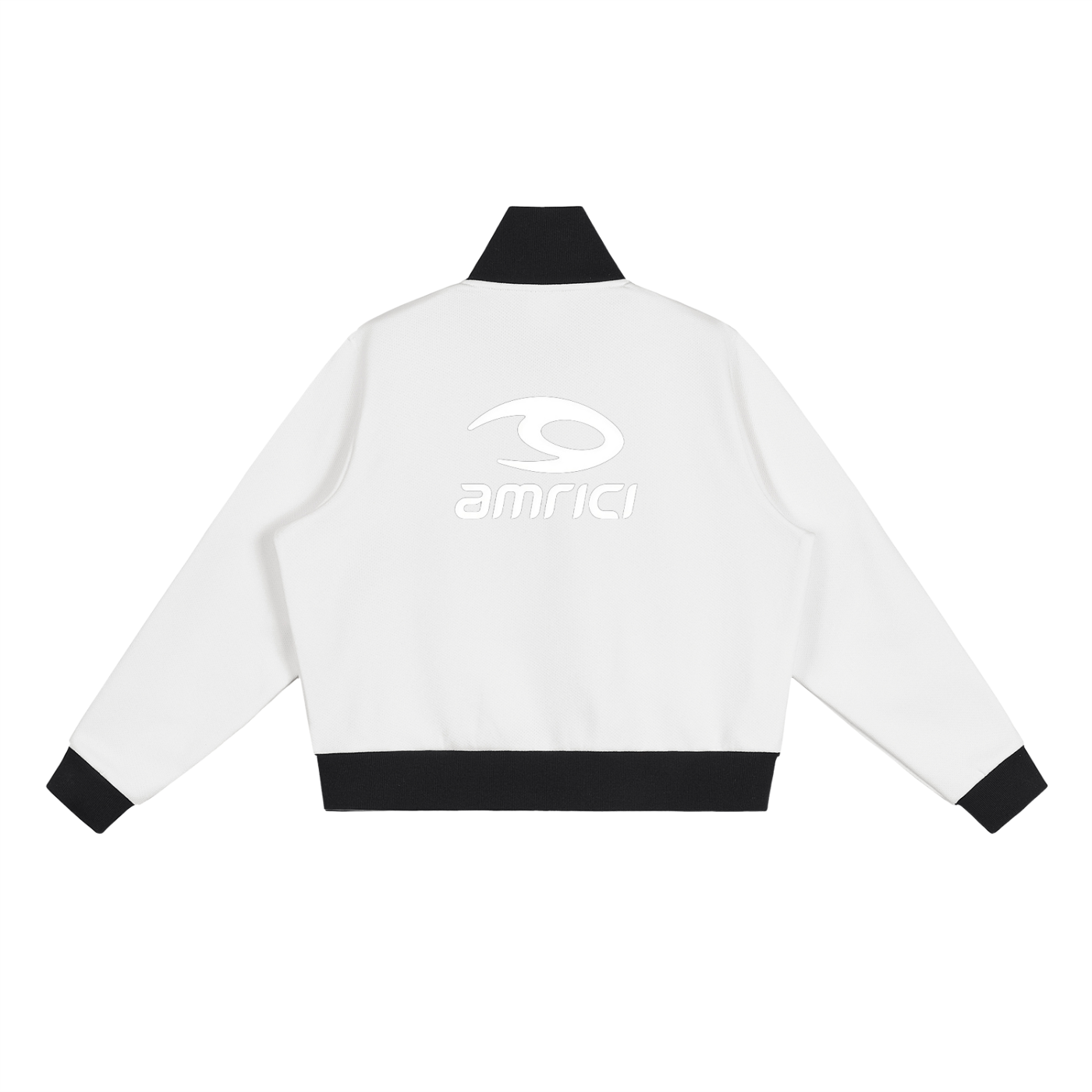 THE SPARK Unisex Side Stripe Fleece Cropped Track Jacket
