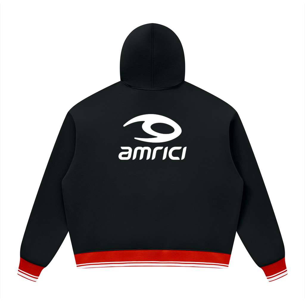 THE  CINDER Unisex Oversized Color Block Fleece Sun-Hoodie