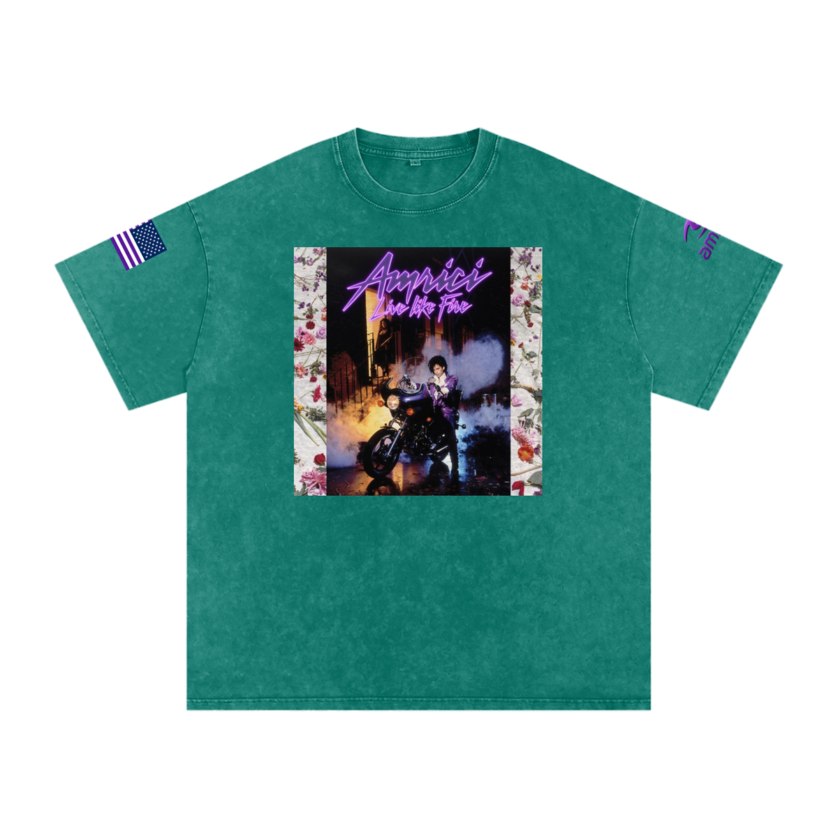 THE BLAST Snow Washed Oversized Cotton T-Shirt