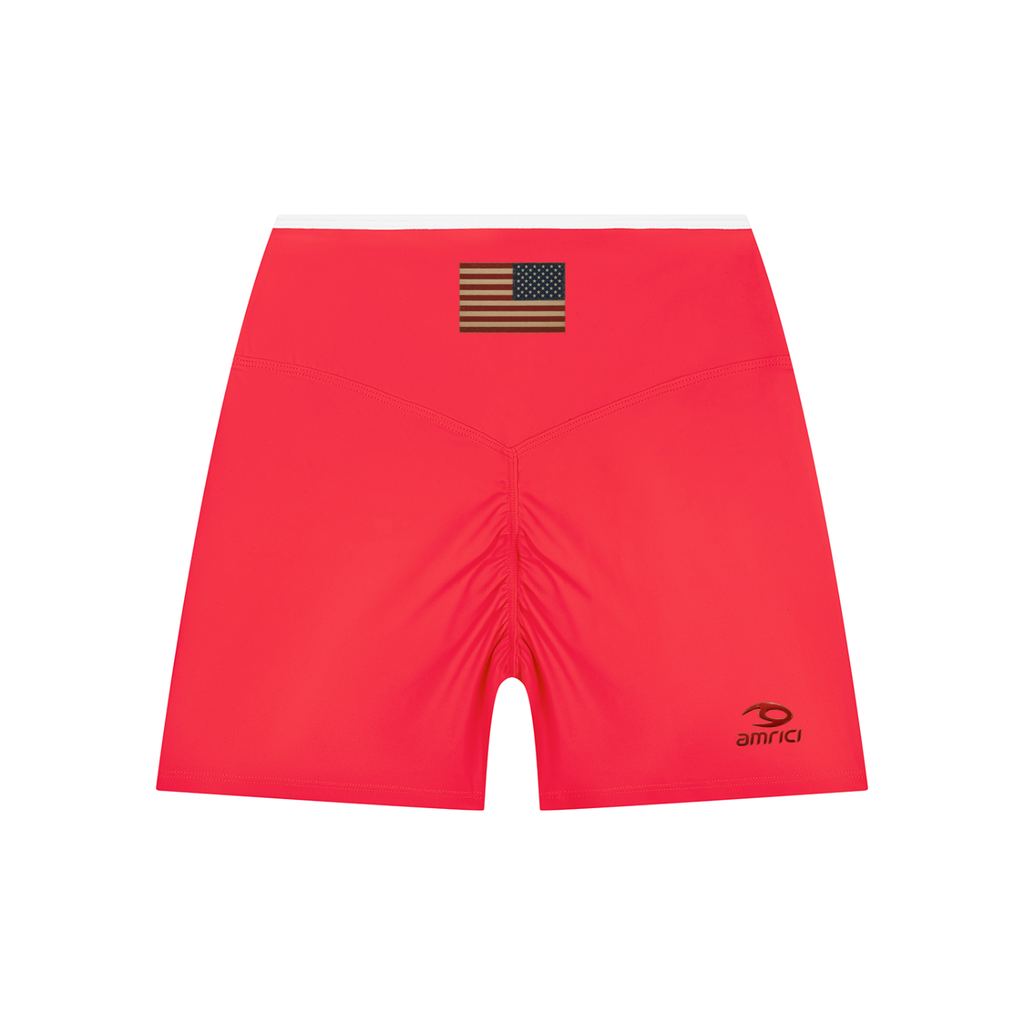 THE ROCK Women’s High Rise Color Block Yoga Shorts