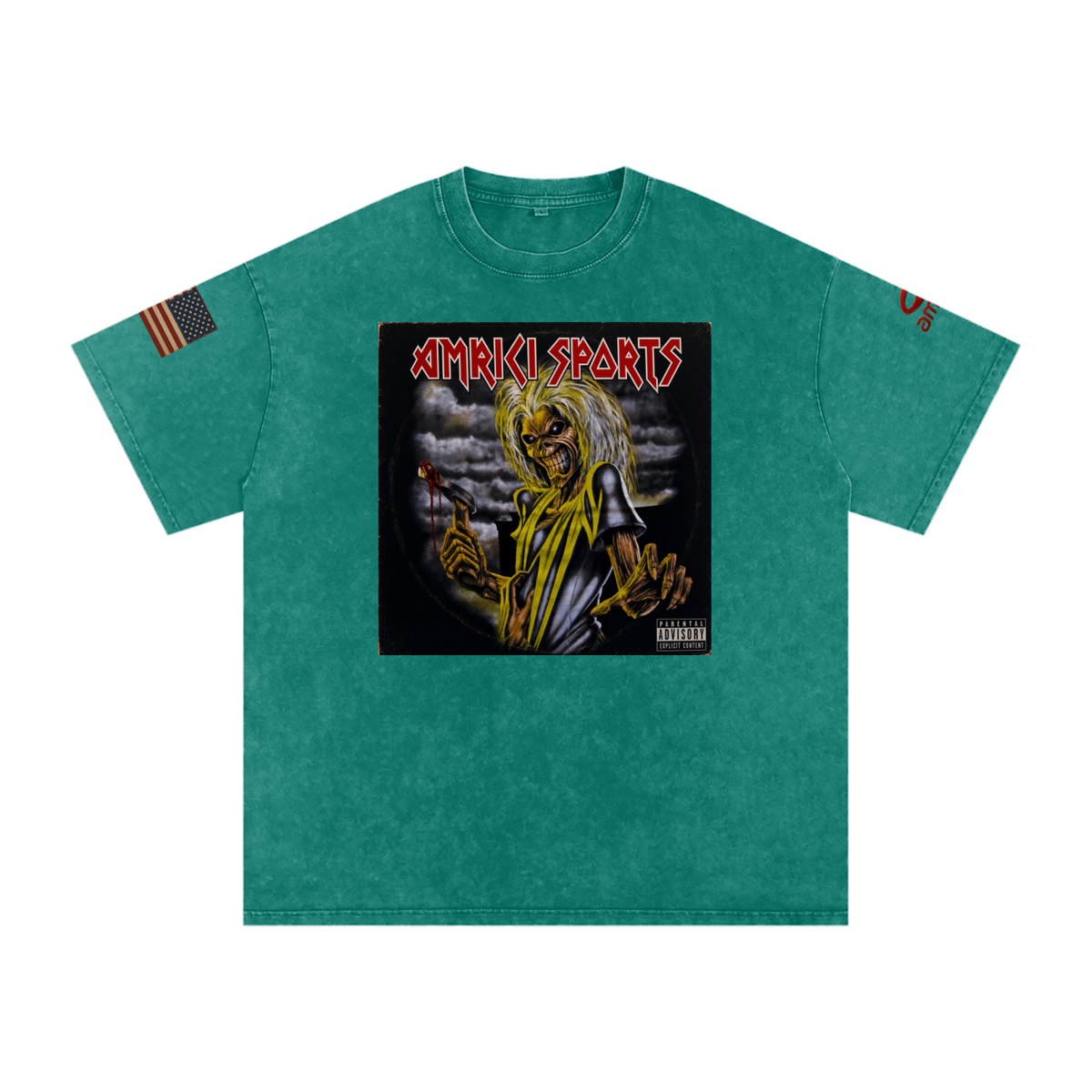 THE BLAST Snow Washed Oversized Cotton T-Shirt